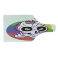 thumbnail image 2 of Cartoon Cutting Board, Doodle Style Unicorn Skull with Green Eyes with Rainbow Background Funny, Decorative Tempered Glass Cutting and Serving Board, Wine Bottle Shape, Multicolor, by Ambesonne, 2 of 5