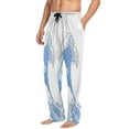 thumbnail image 5 of Ocean Wave Men's Lightweight Pajama Bottoms Stretch Elastic Waist Side Pockets Spring Fall, 5 of 7
