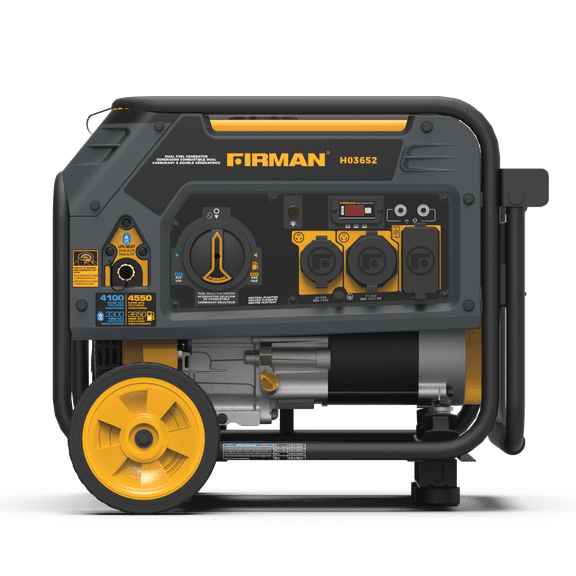 Firman H03652 4550/3650 Watt Dual Fuel Recoil Start Generator, cETL, CARB