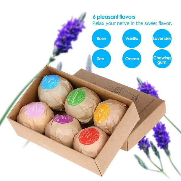 Essential Oils Lush Bath Bombs Set Organic Coconut Oil and Shea Butter