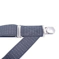 thumbnail image 3 of SGFCWSX Men's Dotted Elastic Suspenders, Casual Adjustable 4-Clip Formal Suspenders Gray, 3 of 8