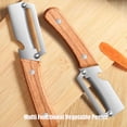 thumbnail image 3 of Zero Snag Wooden Peeler, Zero Snag Wooden Kitchen Tool, Multi-Functional Vegetable Peeler for Kitchen, Multifunctional Vegetable Peelers Stainless Steel Sharp Blades with Bottle Opener, 3 of 8
