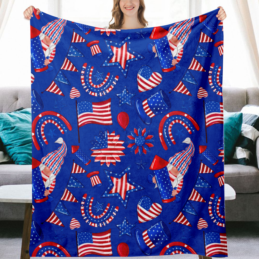 FABOTD Blanket, Blankets Queen Size Independence Day Flannel Blanket