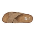 thumbnail image 5 of GC Shoes Women's Cork Platform Footbed Sandals, Casual Summer Comfort Slides, Criss Cross Strap Slip Ons, Ariane/Gold/7, 5 of 6