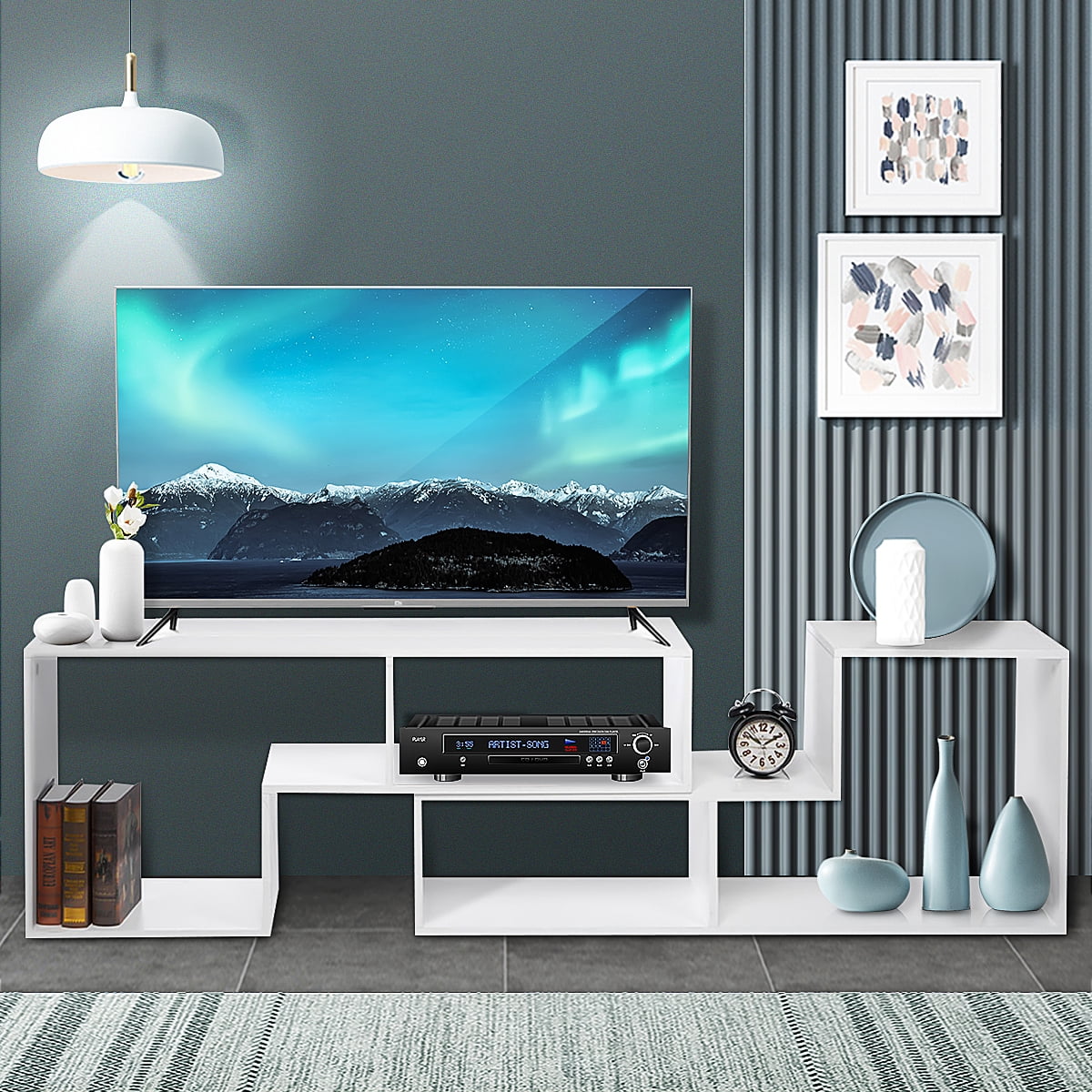 43'' 86'' TV Stand, Modern DIY Entertainment Center