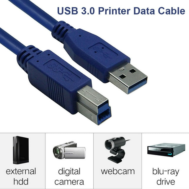 XWSHYW Accesorios de Computadora Cable Usb 3.0 a Macho a B Macho Datacord Alta Velocidad 0.