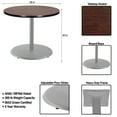 thumbnail image 3 of Hampden Furnishings Bennet Collection Steel Frame 36" Round Top, Round Base, 30" Height, Cafe Table Grey Frame/Mahogany Top, 3 of 5