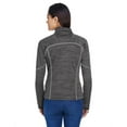 thumbnail image 2 of North End 78697 Women's Flux Mélange Bonded Fleece Jacket-Carbon/ Black-XS, 2 of 3