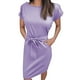 thumbnail image 1 of Vestido de verano para mujer con cinturón: manga corta, informal/para salir, fácil de cuidar, versátil para diversas ocasiones., 1 of 5