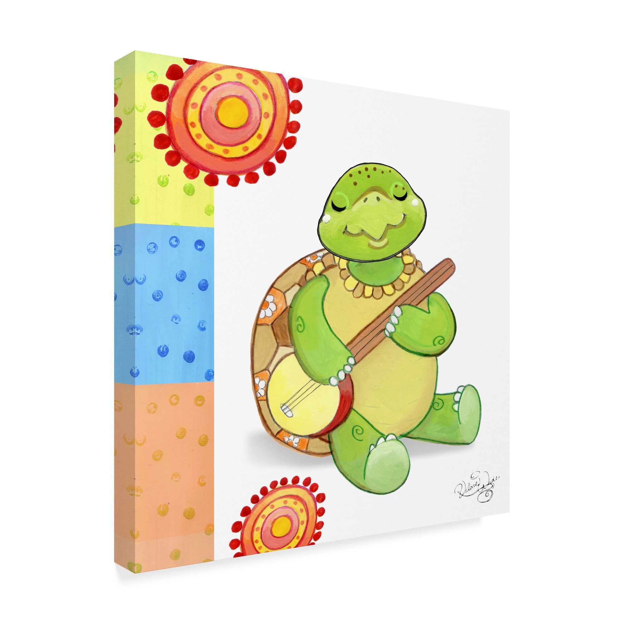 Trademark Fine Art 'Turtles Banjo' Canvas Art by Valarie Wade