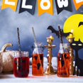 thumbnail image 4 of 100pcs Halloween Paper Straws Pumpkin Bat Spider Web Skeleton Pattern, 4 of 5