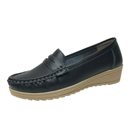 

Retro Ladys Shoes Ladies Shoes Casual Shoes Wedge Heel Thick Sole Shoes Fashion Soft Sole Non Slip Slip On Shoes