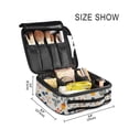 thumbnail image 3 of FORMRS Travel Makeup Bag Large Capacity Train Case Cosmetic Organizer with Adjustable Dividers, Acorn Leaves Pattern, 3 of 8