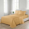 thumbnail image 2 of Elegant Comfort 4-Piece Microfiber Bed Sheet Set, King, Gold - Deep Pocket, 2 of 10