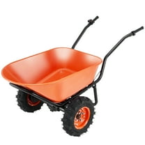 KFFKFF Electric Garden Cart, 500W, 7 Cu. Ft. Capacity, Dual-Wheel Utility Barrow with Metal Handle & 16-inch Traction Wheels, Supports up to 573 lbs, Ideal for Yard, Lawn, and Farm Tasks