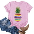 thumbnail image 2 of LYXSSBYX Plus Size Womens Shirts Summer Beach Printed T-Shirt with Round Neck and Short Sleeved Top, 2 of 3