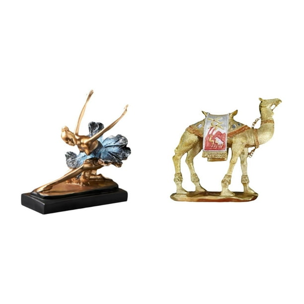 Figura decorativa de bailarina de ballet, estatua de bailarina, regalo, figurita de escritorio para chimenea, decoración de restaurante y figurita de