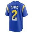 thumbnail image 3 of Men's Nike Quintez Cephus  Royal Los Angeles Rams Team Game Jersey, 3 of 3