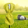 thumbnail image 3 of Cubierta de la cabeza del palo de golf Zulema PU para maderas amarillo, 3 of 8