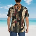 thumbnail image 5 of Salouo Abstract Geometric Faces for Hawaiian Shirt for Men,Summer Beach Casual Short Sleeve Button Down Shirts Men's Regular-Fit Short-Sleeve Print Shirt -Large, 5 of 6