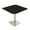 Black Cypress w/Silver Base, variant on 42" Small Dou Bistro Height Table Square Metal Base Bar Table