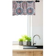 thumbnail image 3 of Ambesonne Ethnic Window Valance, Oriental Style Floral Retro, 54" X 18", Turquoise Pale Pink, 3 of 3
