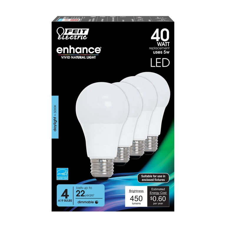 Feit Electric Enhance LED 5 Watts (40W Equivalent) 5K Daylight Feit Electric Enhance LED 5 Watts (40W Equivalent) 5K Daylight