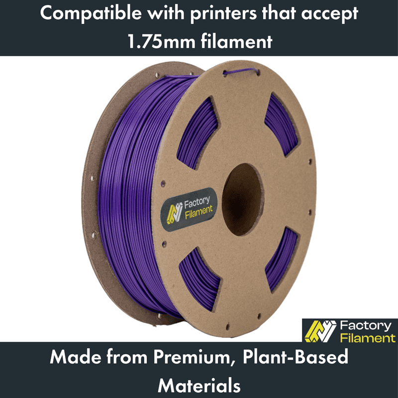 1.75mm Violet Purple PLA 3D Printer Filament, 1 KG Spool, Dimensional Accuracy +/- 0.02 mm, 3D Printing Filament