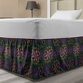 thumbnail image 1 of Mandala Bed Skirt, Floral Composition with Oriental Arrangement of Colorful Abstract Curved Shapes, Elastic Bedskirt Dust Ruffle Wrap Around for Bedding Decor, 4 Sizes, Multicolor, by Ambesonne, 1 of 2