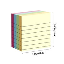 200-Sheet Adhesive Notes, 4 Colors, Portable Notepad, Lined Sticky Notes, Pastel Ruled Stickies, Colorful Super Sticking Memo Pads, Efficient Task Management, for Home Office