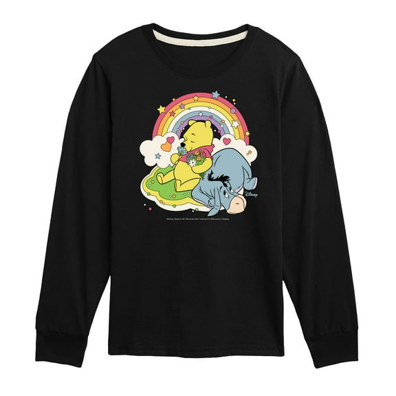 Winnie the Pooh - Pooh and Eeyore - Rainbows, Clouds and Flowers - Toddler And Youth Long Sleeve Graphic T-Shirt