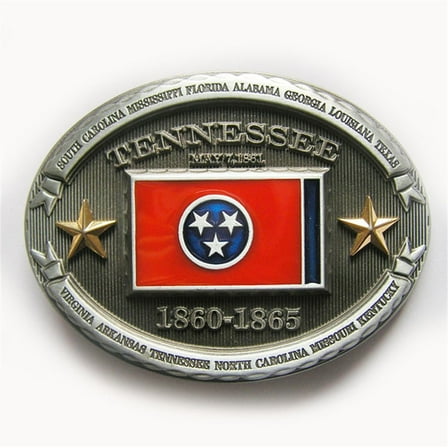 Western Oval Tennessee Flag Belt Buckle Gurtelschnalle Boucle de ceinture