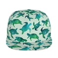 thumbnail image 2 of Fotbe Green Sea Turtle Flat Bill Visor Cap Classic Snapback Hat Polyester Foam Trucker Hat Trucker Cap Adjustable Baseball Cap, 2 of 9