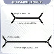 Armscye 6 Pack Adjustable 2 Way Bed Sheet Straps Clips, Elastic Bed Sheets Straps, Fitted Sheet Tightener, Mattress Sheet Corner Fasteners Holder and Suspenders