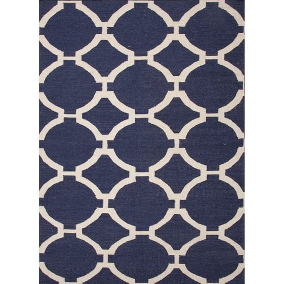 Jaipur Living Rafi Handmade Trellis Blue Cream Area Rug