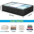 thumbnail image 5 of Non-woven Underbed Quilt Storage Bag Organizer Wardrobe Clothes Dust Moisture-proof Finishing Bag Foldable Storage Box 100x50x15, 5 of 9