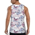 thumbnail image 3 of Easygdp Butterflies in Pastel Men's Tank Top, Sleeveless Muscle T Shirts, Breathable, Quick-Dry, Loose for Gym, Running, Fitness - 3X-Large, 3 of 9