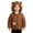 Brown, variant on Kukoosong Toddler Cute Tiger 3D Ear Hooded Puffer Jacket, Lightweight Full Zip Long Sleeve Tiger Print Coat, Fall Winter Warm Outerwear for Baby Boys and Girls