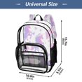 thumbnail image 4 of PVC Transparent Backpacks Clear Backpack for Travel and Outings Unicorn Silhouette Pattern, 4 of 7