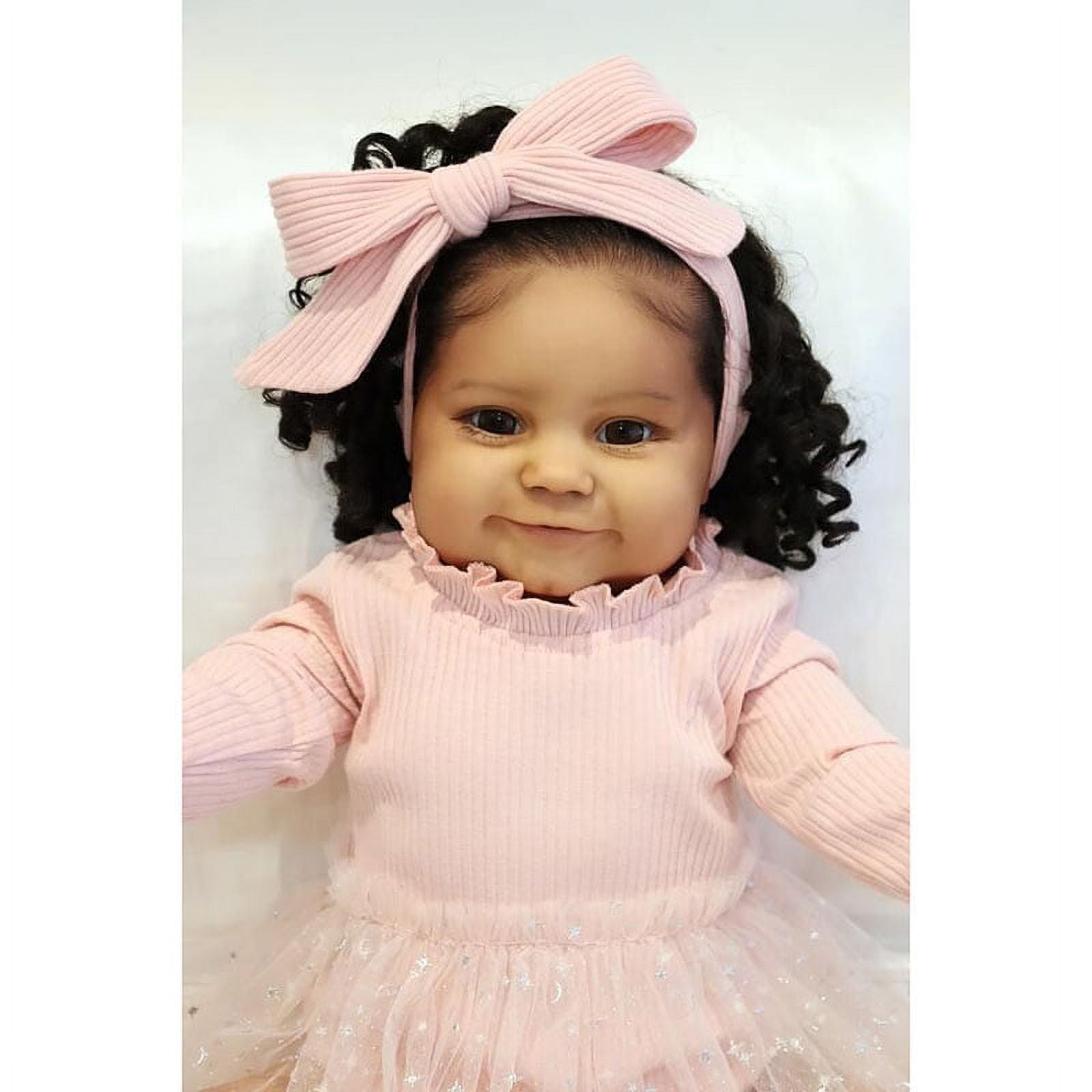 24inch Realistic Reborn Toddler Baby Doll with Long Hair Lifelike Cloth Body Perfect Christmas Gift for Girls Walmart