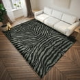 thumbnail image 2 of Safari Black and Grey Tiger/Zebra Animal Print 3' x 5' Non-Skid Area Rug, 2 of 9