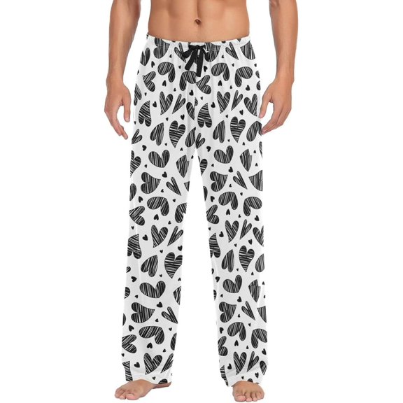 GZHJMY Valentine's Day Pajama Pants for Men, Lounge Pants Lightweight Men Pajama Bottoms with Drawstring Pockets, Christmas New Year Birthday Gifts, X-Large
