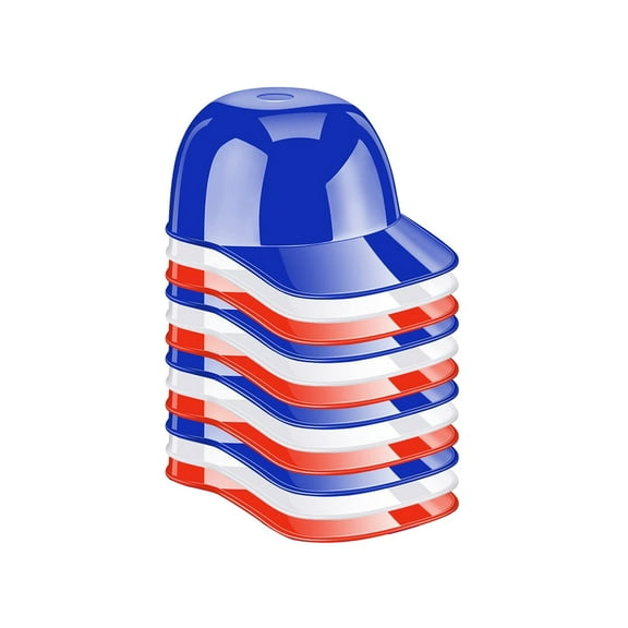 MOPOOR Baseball Helmet Ice Cream Bowls with Spoons, Plastic Mini Baseball Cap Bowls for Party, Creative Children's Cutlery Candy Bowl Ice Bowl