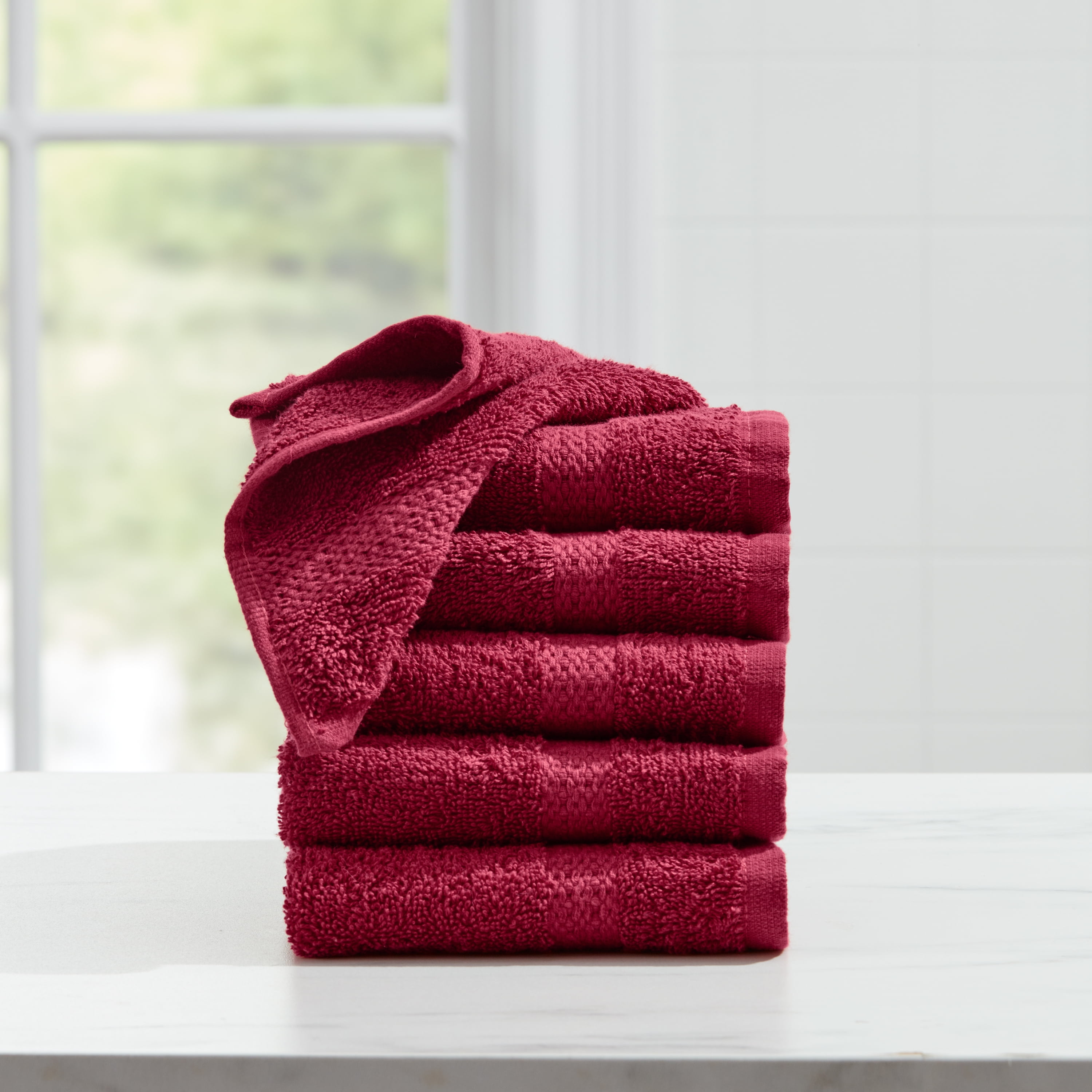 BrylaneHome 6Pc. Washcloth Set Towel
