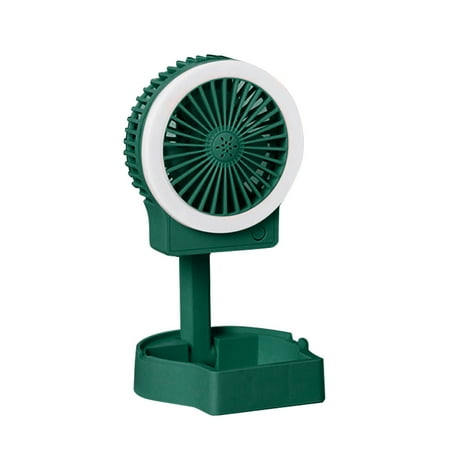 

HESITONE USB Desktop Fan With Battery Personal Table Air Circulator Fan with LED Light