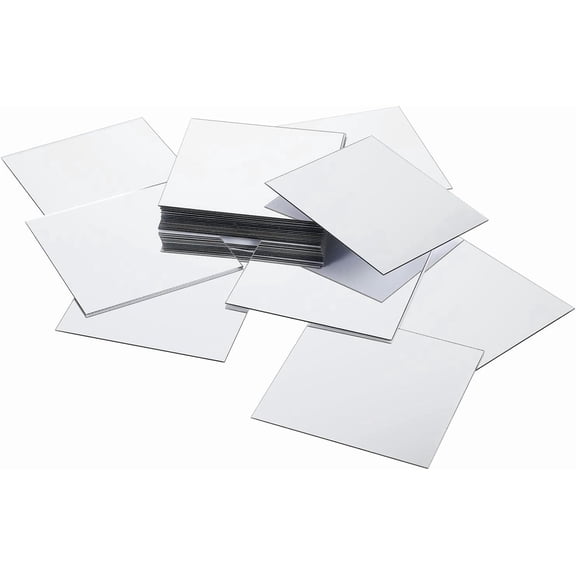 25PCS Mirror Tiles Self Adhesive Small Mirrors Acrylic Square Mini Mirror, 3-Ih Small Square Mirrors for Wall and Table Decoraction, DIY Home Projects, Decorations, Arts and Crafts Supplies