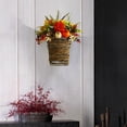 thumbnail image 3 of Cesta de flores colgante Perfecl Decoración de la puerta delantera Corona de otoño Flores artificiales, 3 of 6