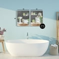 thumbnail image 3 of Stupell Industries Relaxed Greens Bath Interior 2 Piece Gray Framed Giclee Art Set design by Kim Allen, 20 x 16, 3 of 8