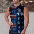 thumbnail image 5 of Men Crewneck Summer Tshirts Sleeveless American Independence Day Print Basic 2026 Tops Casual Loose Tees, 5 of 6