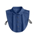 thumbnail image 3 of Baberdicy Women's False Jean Collar, Fashion Dickey for Blouse, Office Wear, Trendy Layering Blue Universal Fit, 3 of 6